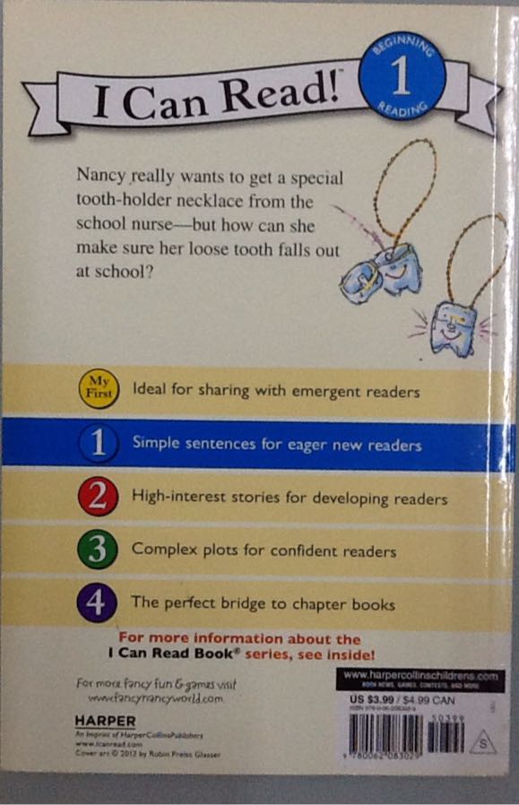 Fancy Nancy: And The Too-Loose Tooth - Jane O’Connor (HarperCollins - Paperback) book collectible [Barcode 9780062083029] - Main Image 2