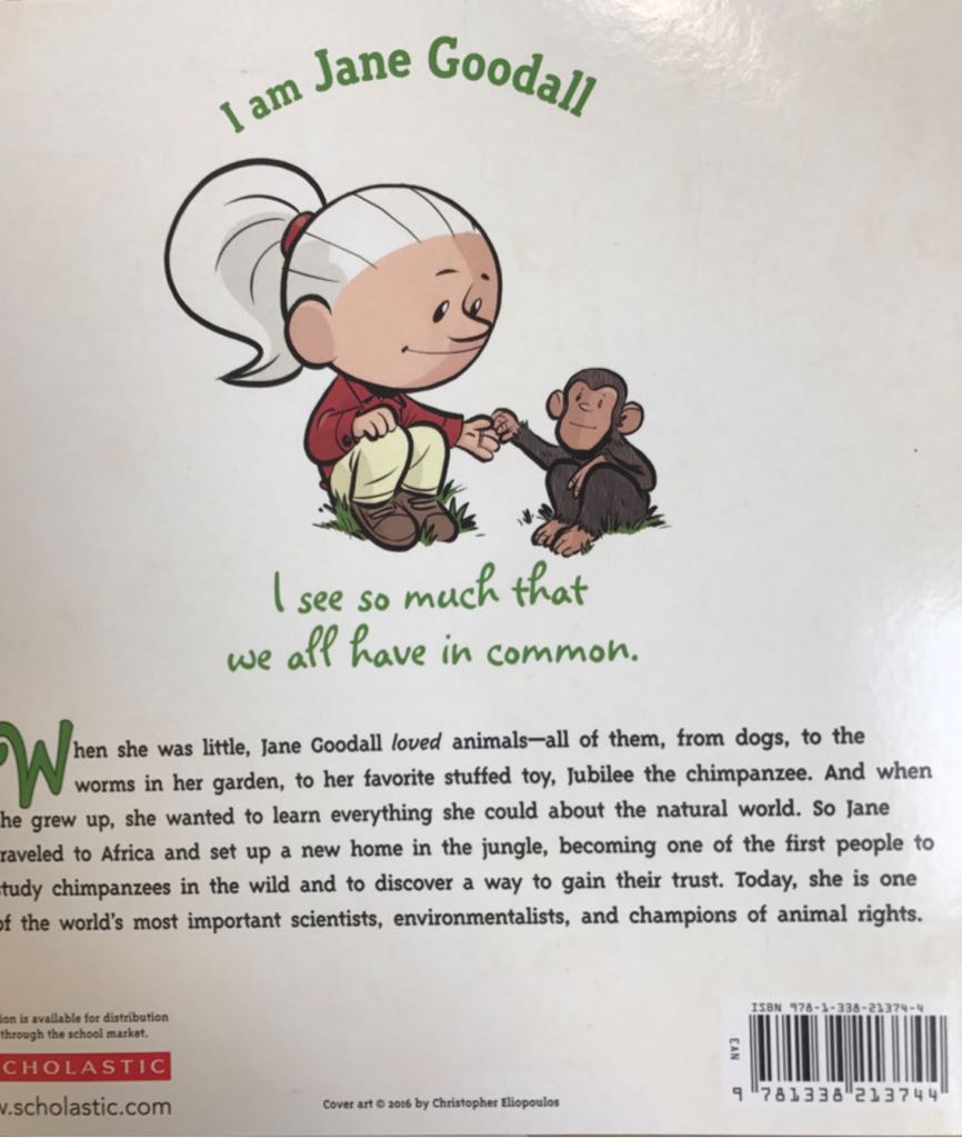 I Am Jane Goodall - Brad Meltzer (Scholastic Inc - Paperback) book collectible [Barcode 9781338213744] - Main Image 2