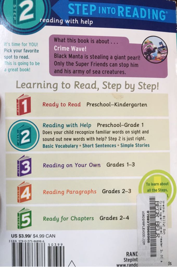 Crime Wave! - Billy Wrecks (Random House Children’s Books - Paperback) book collectible [Barcode 9780375868986] - Main Image 2