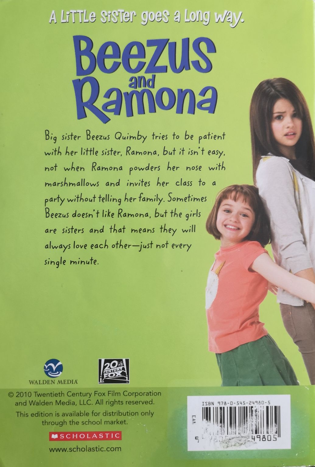 Beezus And Ramona - Beverly Cleary (Scholastic Inc. - Paperback) book collectible [Barcode 9780545249805] - Main Image 2