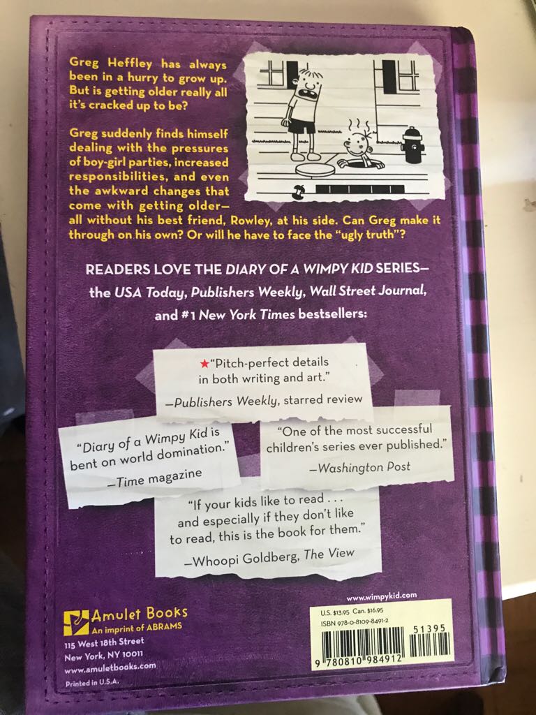 Diary Of A Wimpy Kid #05: The Ugly Truth - Jeff Kinney (Amulet Books - Hardcover) book collectible [Barcode 9780810984912] - Main Image 2