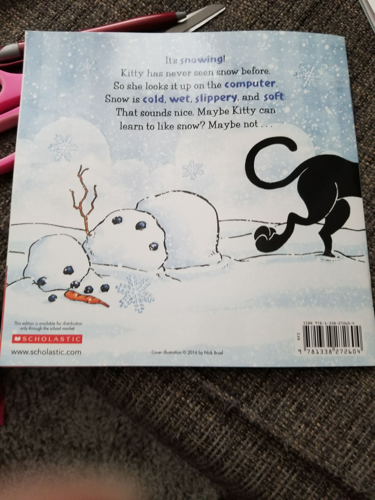 Bad Kitty Does Not Like Snow - Nick Bruel (Scholastic Inc) book collectible [Barcode 9781338272604] - Main Image 2