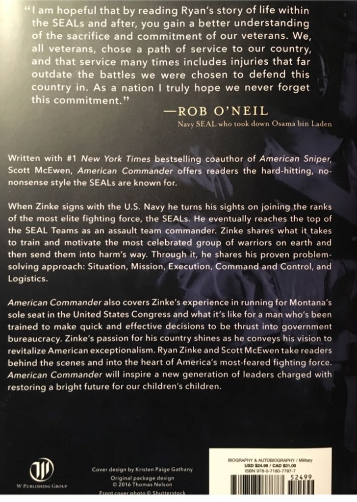 American Commander: Serving a Country Worth Fighting for and Training the Brave Soldiers Who Lead the Way - Scott McEwen (W Publishing Group - Hardcover) book collectible [Barcode 9780718077877] - Main Image 2