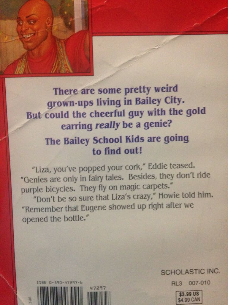 Bailey School Kids #8: Genies Don’t Ride Bicycles - Debbie Dadey (Scholastic Inc - Paperback) book collectible [Barcode 9780590472975] - Main Image 2