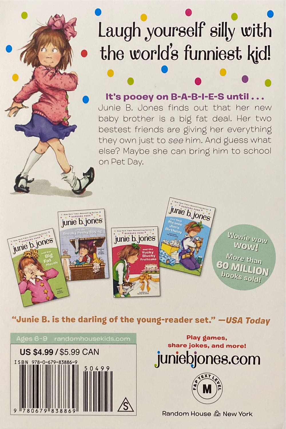 Junie B. Jones #2: And A Little Monkey Business - Barbara Park (Random House Books for Young Readers - Paperback) book collectible [Barcode 9780679838869] - Main Image 2