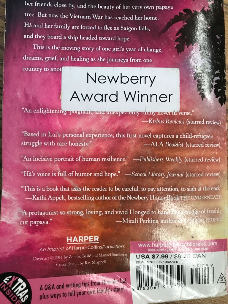 Inside Out and Back Again - Thanhha Lai (HarperCollins - Paperback) book collectible [Barcode 9780061962790] - Main Image 2