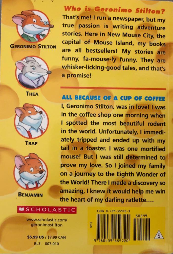 Geronimo Stilton #10: All Because Of A Cup Of Coffee - Geronimo Stilton (Scholastic - Paperback) book collectible [Barcode 9780439559720] - Main Image 2