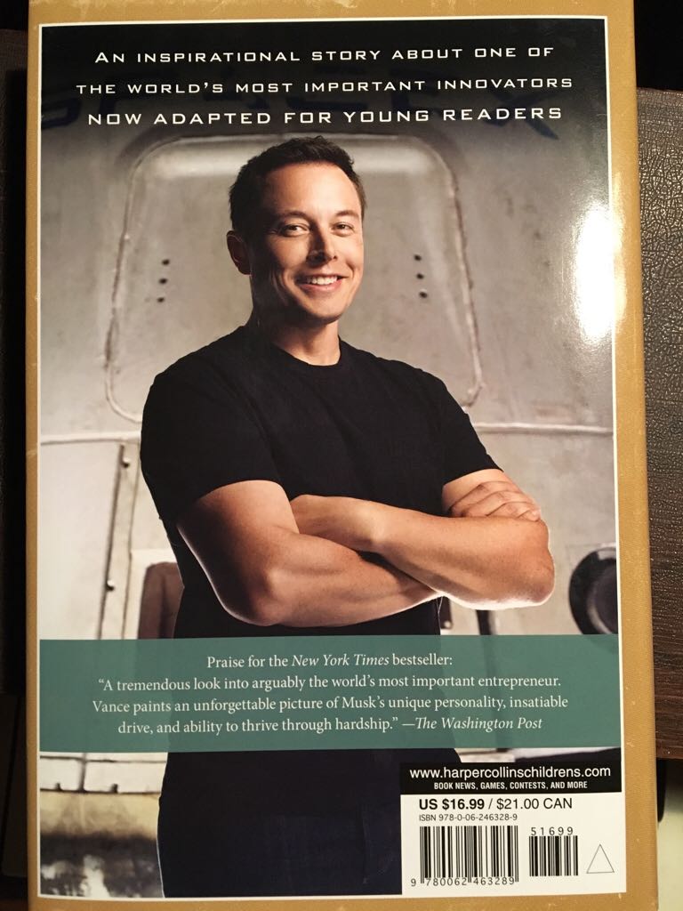 Elon Musk and the Quest for a Fantastic Future Young Readers’ Edition - Ashlee Vance (HarperCollins) book collectible [Barcode 9780062463289] - Main Image 2