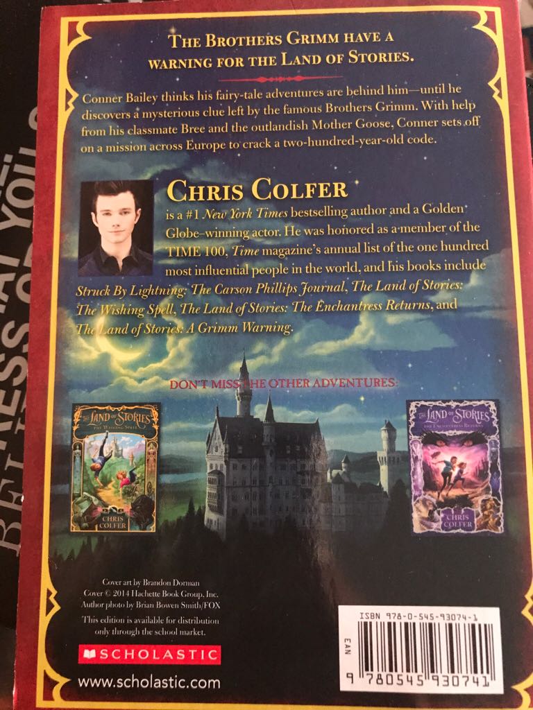 A Grimm Warning - Chris Colfer (Paperback) book collectible [Barcode 9780545930741] - Main Image 2