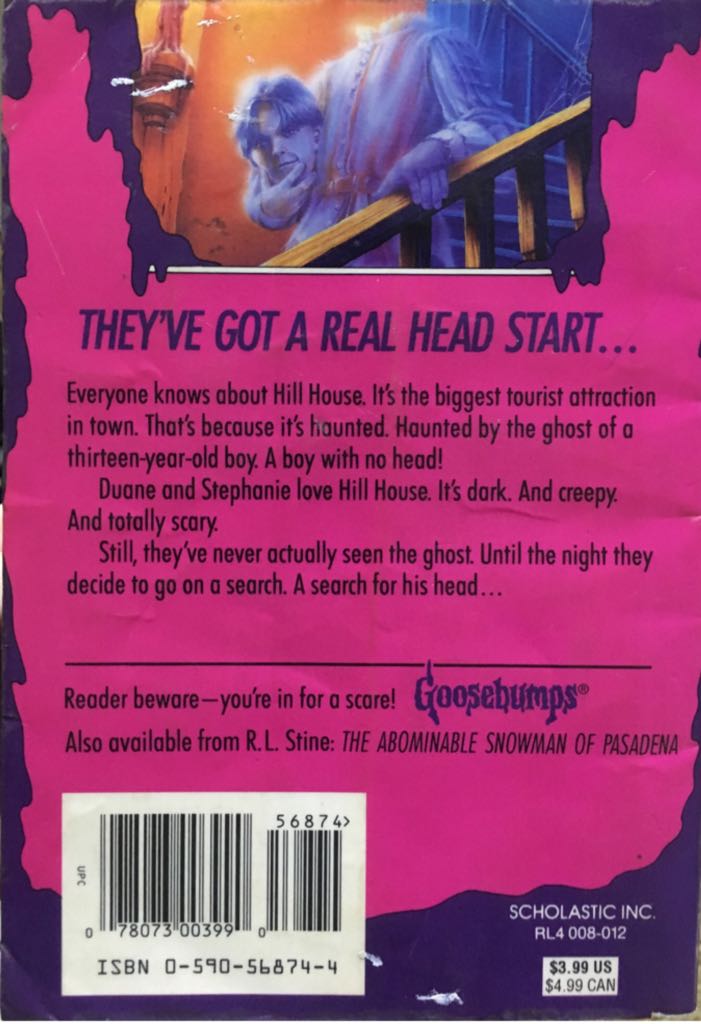 #37: The Headless Ghost - R.L. Stine (Scholastic - Paperback) book collectible [Barcode 9780590568746] - Main Image 2