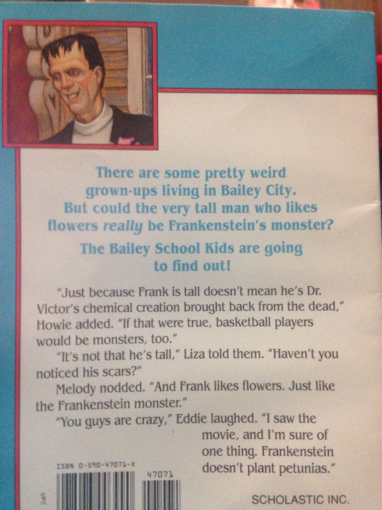 Bailey School Kids #6: Frankenstein Doesn’t Plant Petunias - Debbie Dadey (Scholastic Inc. - Paperback) book collectible [Barcode 9780590470711] - Main Image 2