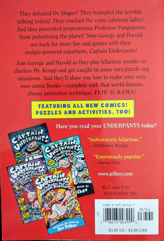 CU: Extra-Crunchy Book O’ Fun  - Dav Pilkey (Blue Sky Press - Paperback) book collectible [Barcode 9780439267618] - Main Image 2