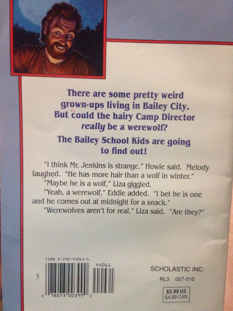 Bailey School Kids: Werewolves Don’t Go To Summer Camp - Debbie Dadey (Scholastic Inc. - Paperback) book collectible [Barcode 9780590440615] - Main Image 2