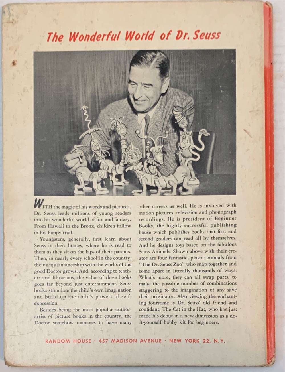 Dr. Seuss: Happy Birthday To You! - Dr. Seuss (Random House - Hardcover) book collectible [Barcode 9780394800769] - Main Image 4