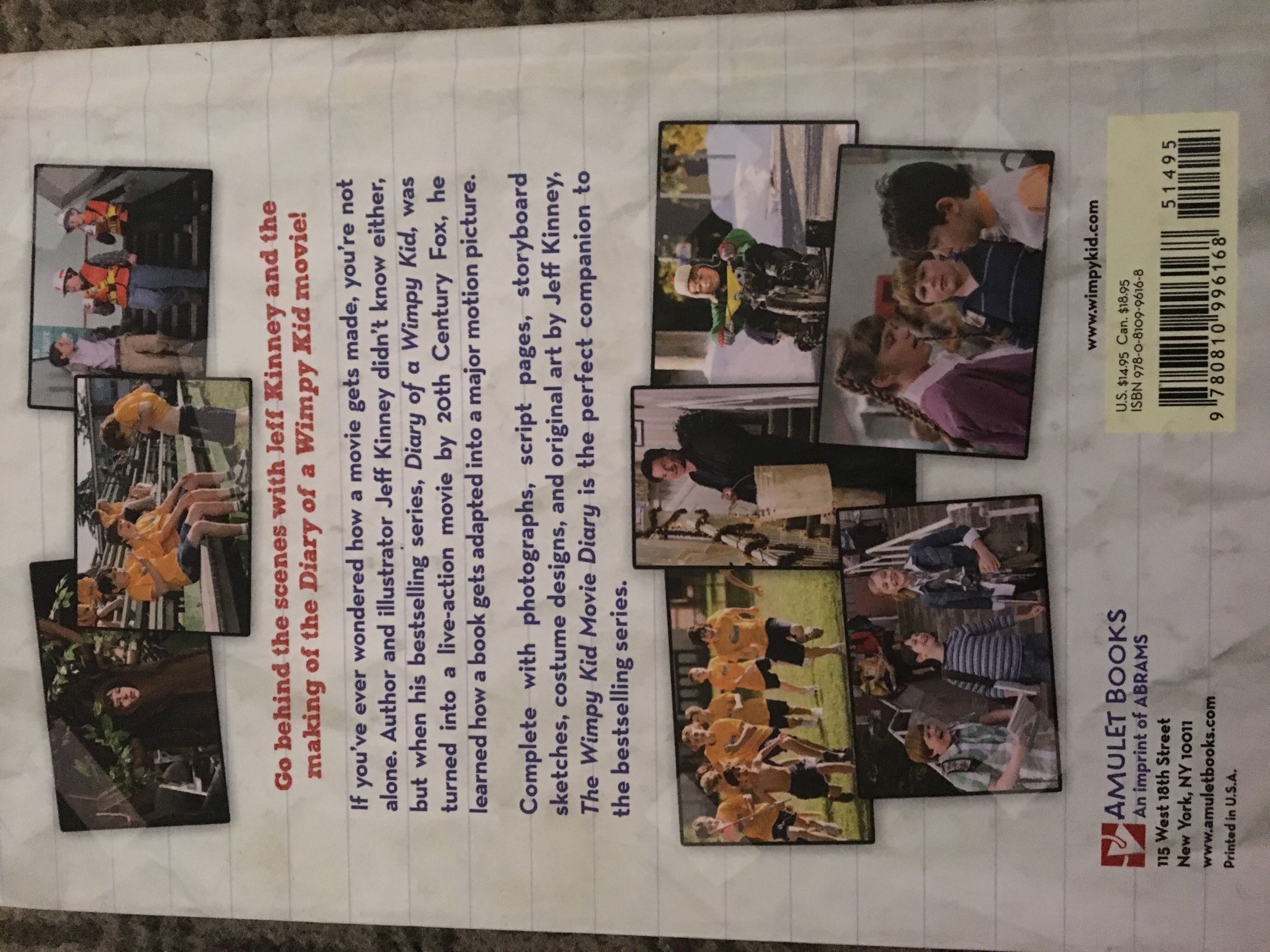 Diary of a Wimpy Kid: Movie Diary - Jeff Kinney (Amulet Books - Hardcover) book collectible [Barcode 9780810996168] - Main Image 2