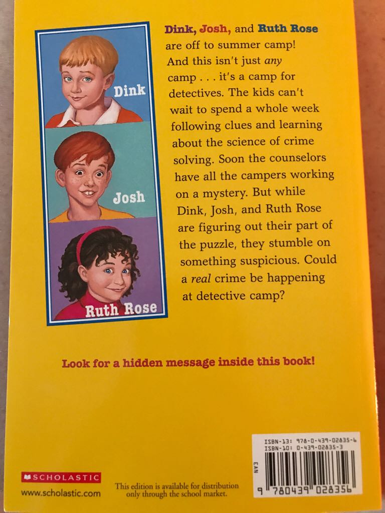 A To Z Mysteries Detective Camp - Ron Roy (Scholastic - Paperback) book collectible [Barcode 9780439028356] - Main Image 2