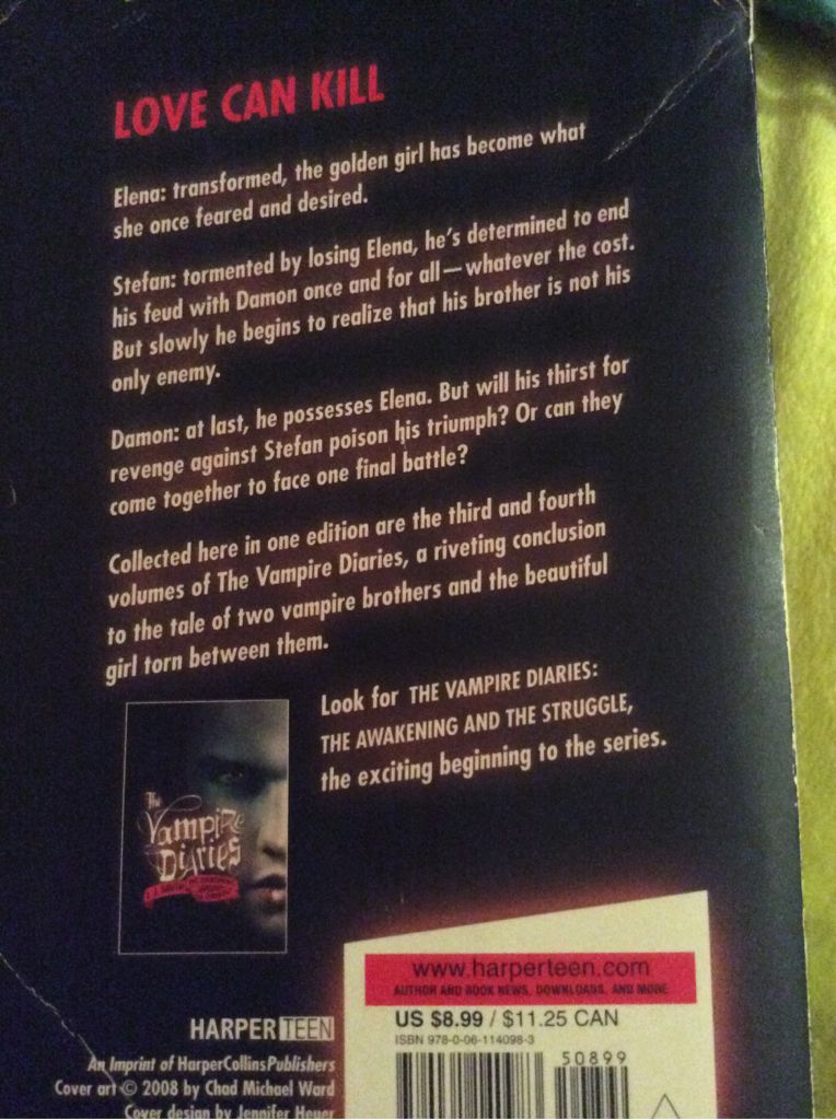 The Vampire Diaries: The Fury & Dark Reunion - L. J. Smith (HarperTeen - Hardcover) book collectible [Barcode 9780061140983] - Main Image 2