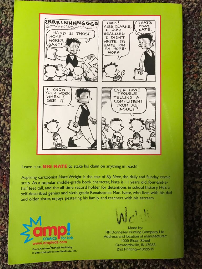 Big Nate Dibs On This Chair - Peirce, Lincoln book collectible - Main Image 2