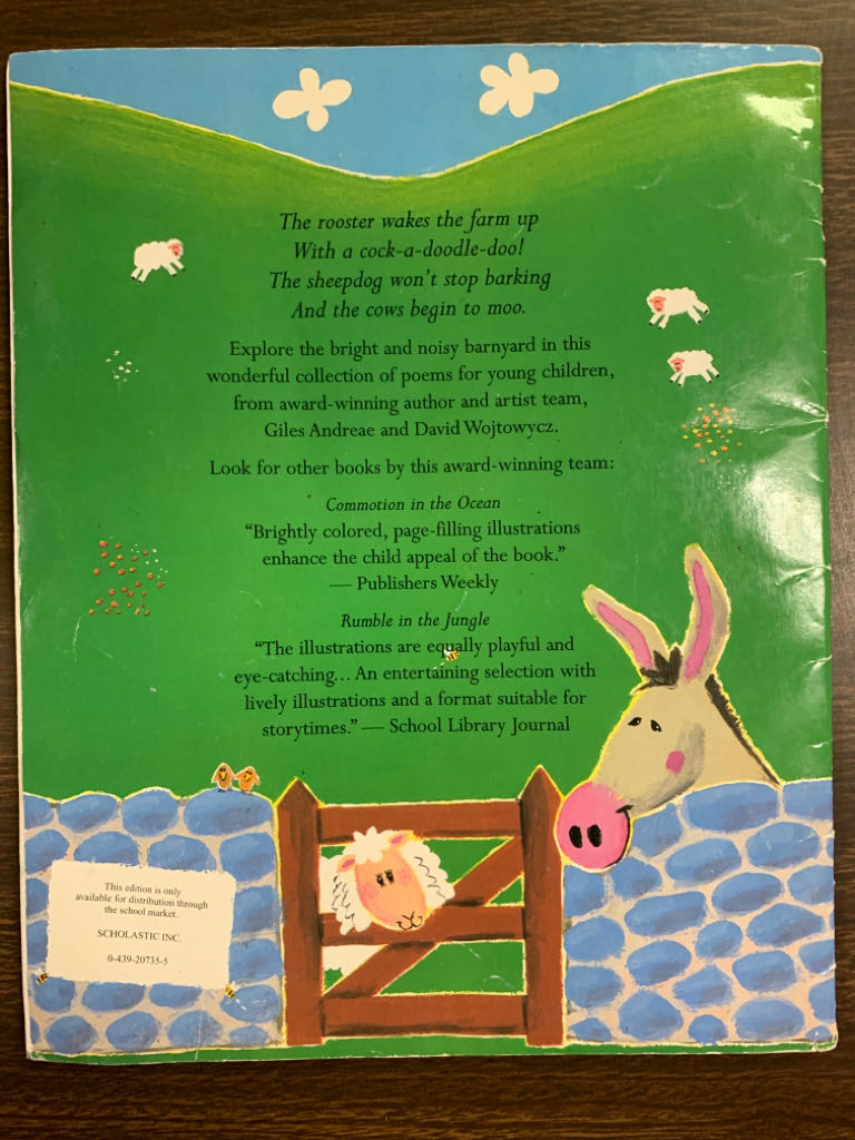 Cock-a-doodle-doo! Barnyard Hullabaloo - Giles Andreae (Scholastic - Paperback) book collectible [Barcode 9780439207355] - Main Image 2