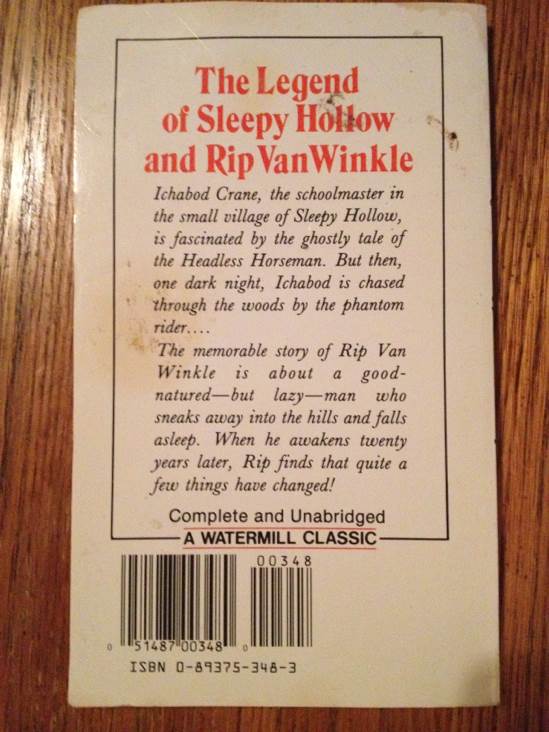 Legend Of Sleepy Hollow and Rip Van Winkle, The - Washington Irving (Watermill Press - Paperback) book collectible [Barcode 9780893753481] - Main Image 2