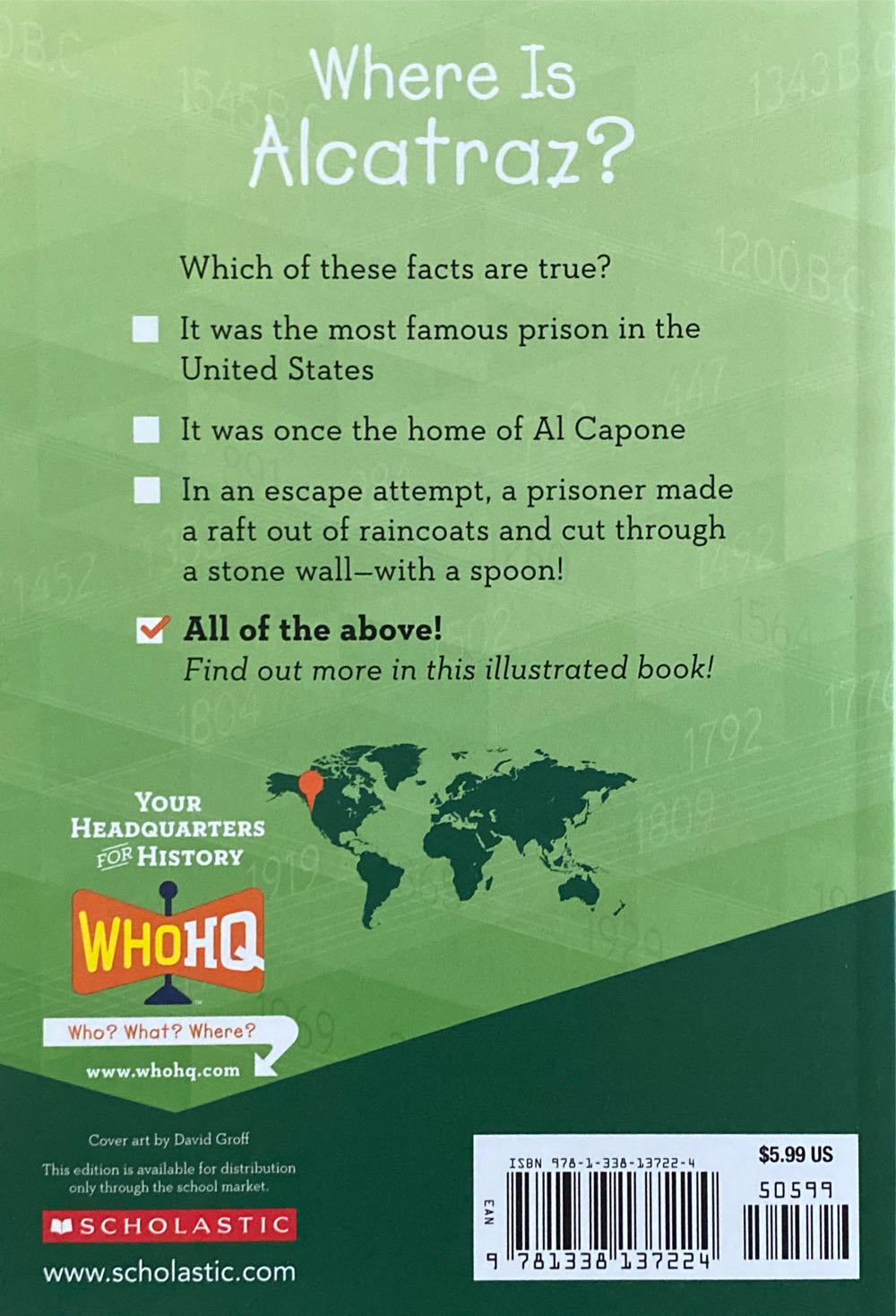 Where is Alcatraz? - Nico Medina (Scholastic - Paperback) book collectible [Barcode 9781338137224] - Main Image 2