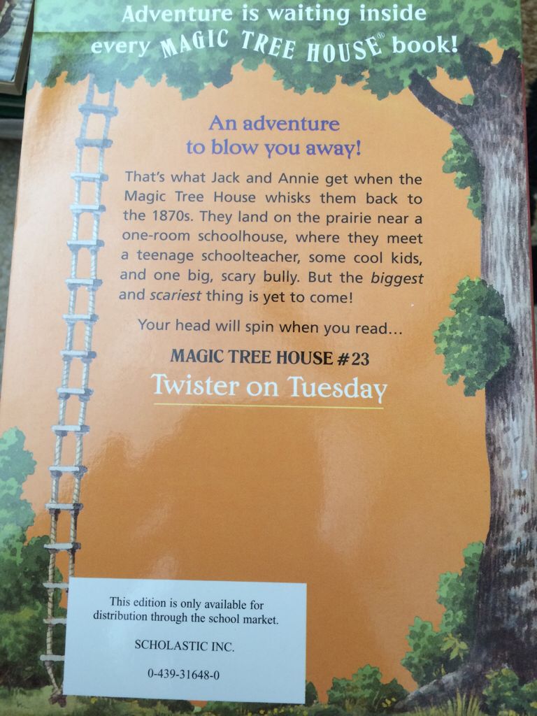Magic Tree House #23: Twister On Tuesday - Mary Pope Osborne (Random House Inc - Paperback) book collectible [Barcode 9780439316484] - Main Image 2