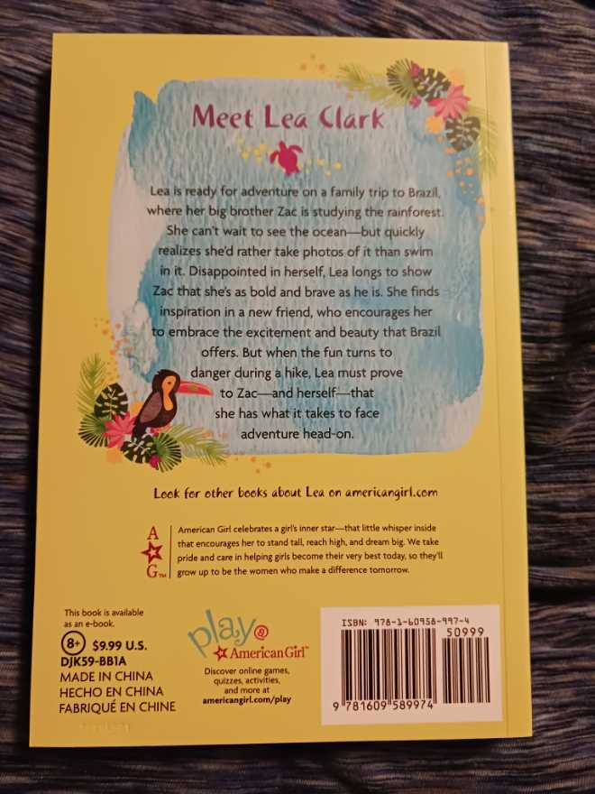 American Girl 2016: Lea Dives in - Lisa Yee (American Girl Publishing Incorporated - Paperback) book collectible [Barcode 9781609589974] - Main Image 2