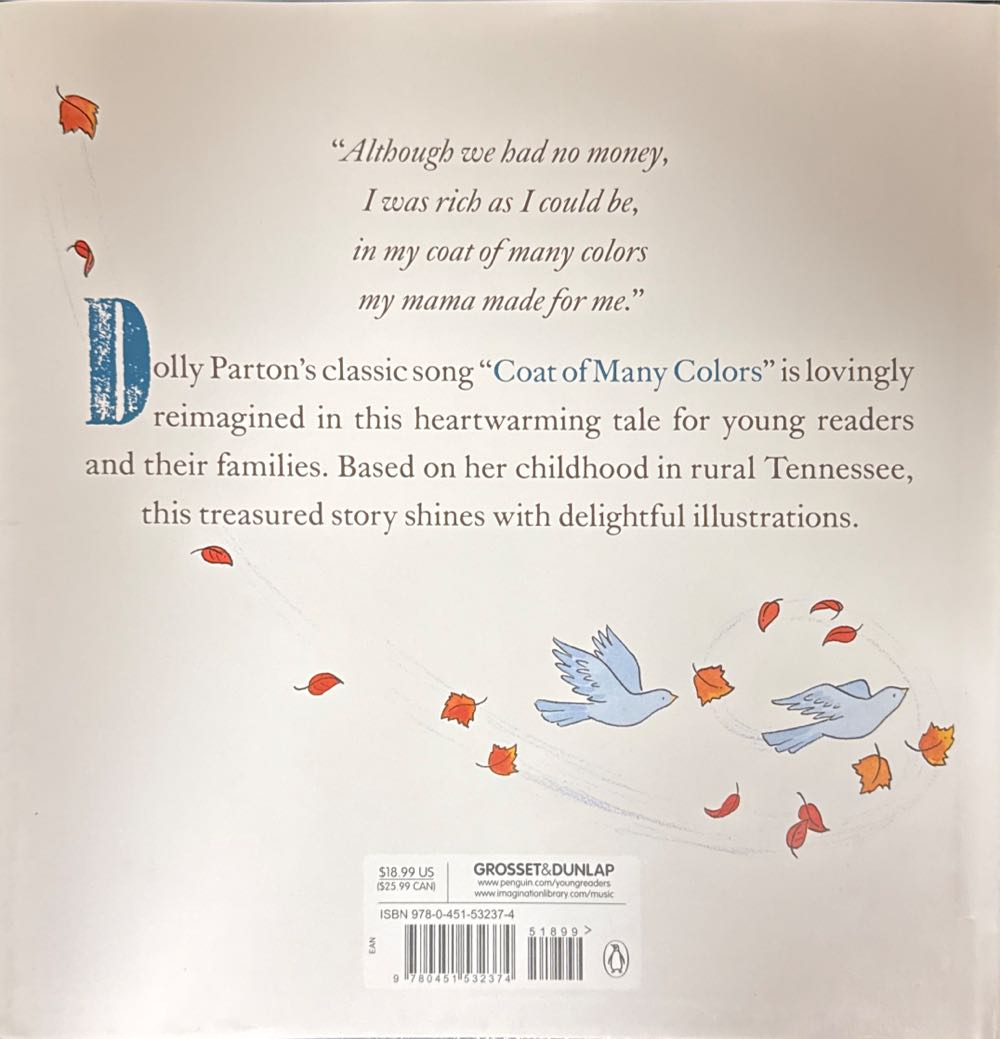 Coat of Many Colors - Dolly Parton (Penguin - Hardcover) book collectible [Barcode 9780451532374] - Main Image 2