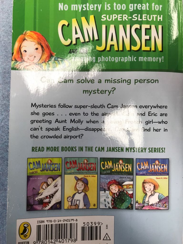 Cam Jansen Case #12: The Mystery of Flight 54 - David Adler (Penguin - Paperback) book collectible [Barcode 9780142401798] - Main Image 2