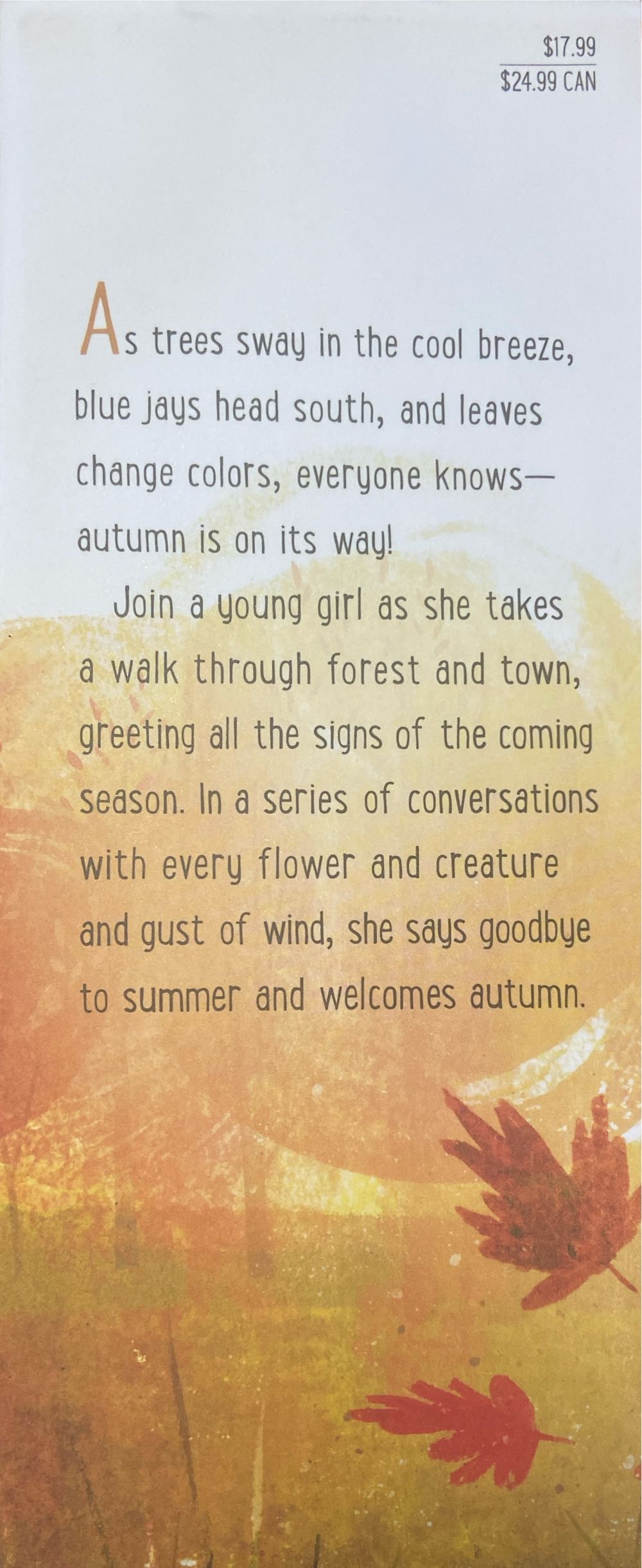 Goodbye Summer, Hello Autumn - Kenard Park (Macmillan - Hardcover) book collectible [Barcode 9781627794152] - Main Image 3