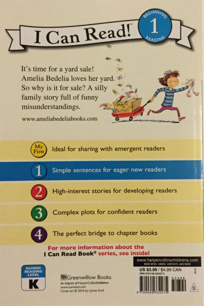 Amelia Bedelia by the Yard (I Can Read Level 1) - Herman Parish (Greenwillow Books - Paperback) book collectible [Barcode 9780062334275] - Main Image 2
