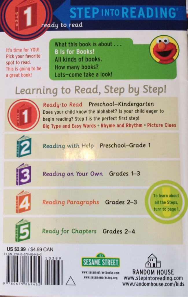 B Is for Books! - Joseph Mathieu (Random House/Children’s Television Workshop) book collectible [Barcode 9780679864462] - Main Image 2