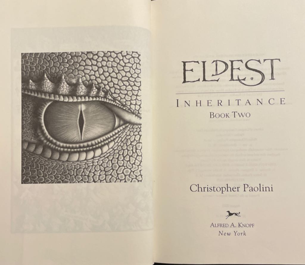 Eldest - Christopher Paolini (Oxford University Press, USA - Hardcover) book collectible [Barcode 9780375926709] - Main Image 2