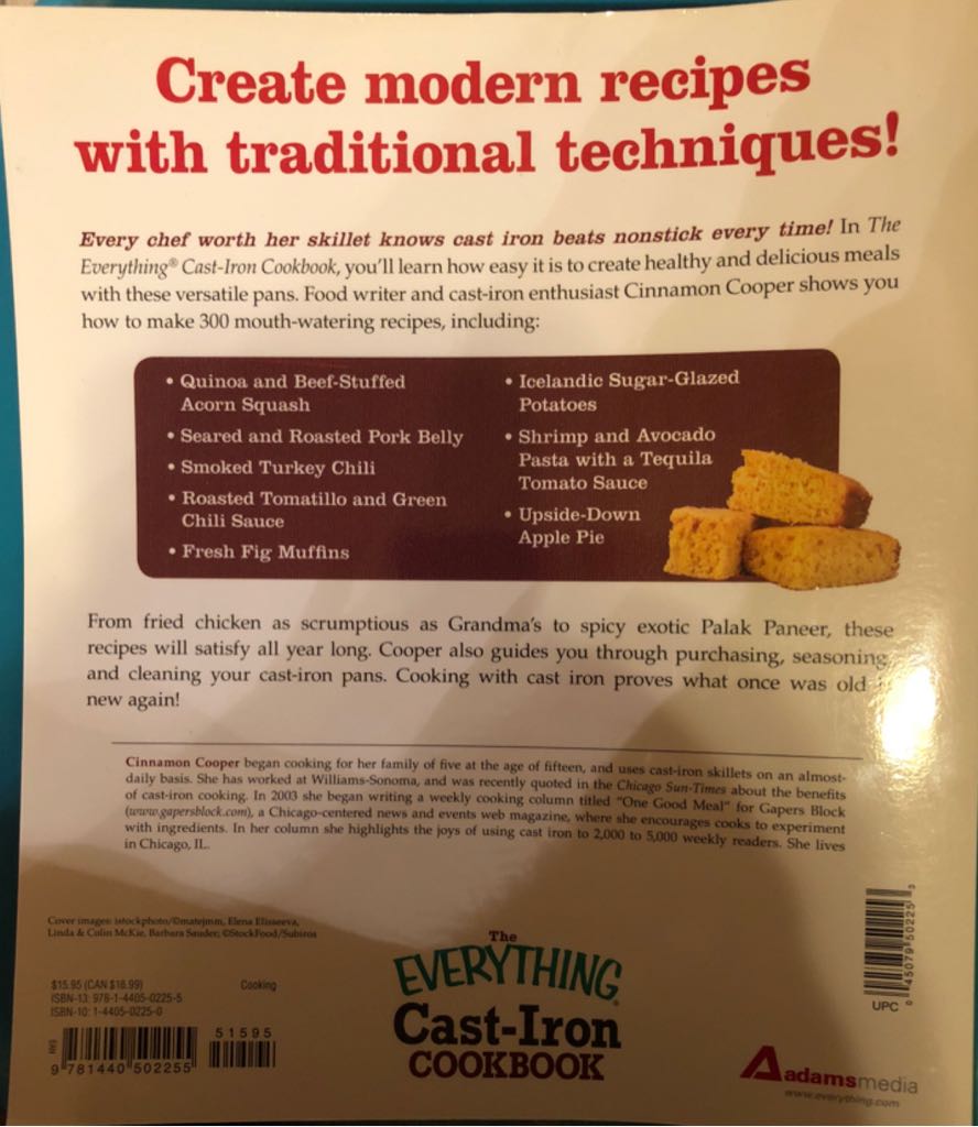 The Everything Cast-Iron Cookbook - Cinnamon Cooper (Simon and Schuster - Paperback) book collectible [Barcode 9781440502255] - Main Image 2