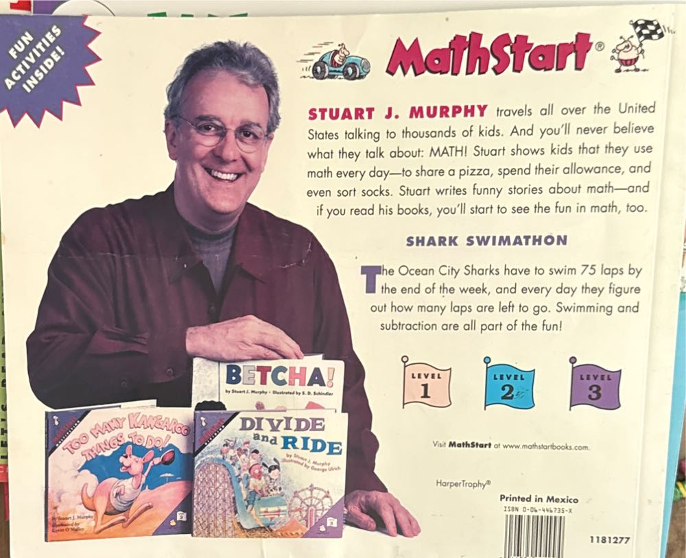 MathStart Level 3 : Shark Swimathon (Subtracting Two-Digit Numbers) - Stuart J. Murphy (Harper Collins - Paperback) book collectible [Barcode 9780064467353] - Main Image 2