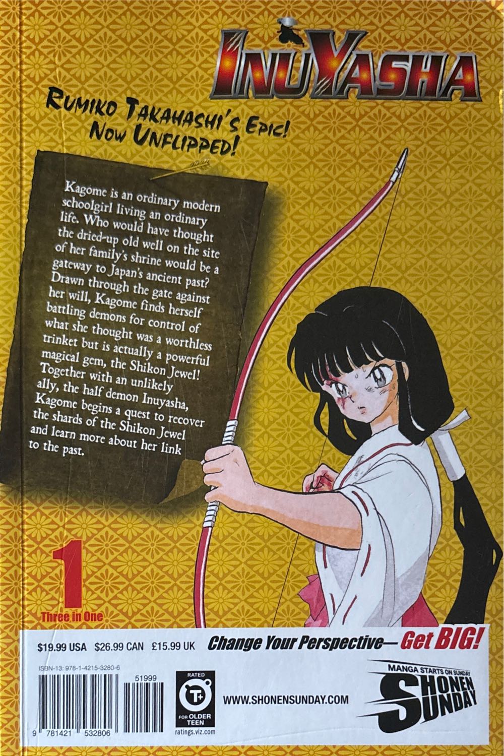 InuYasha (3-in-1 Edition), Vol. 1 - Rumiko Takahashi (VIZ Media LLC - Paperback) book collectible [Barcode 9781421532806] - Main Image 2