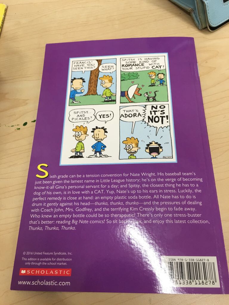 Big Nate: Thunka Thunka Thunka - Lincoln Peirce book collectible [Barcode 9781338118278] - Main Image 2