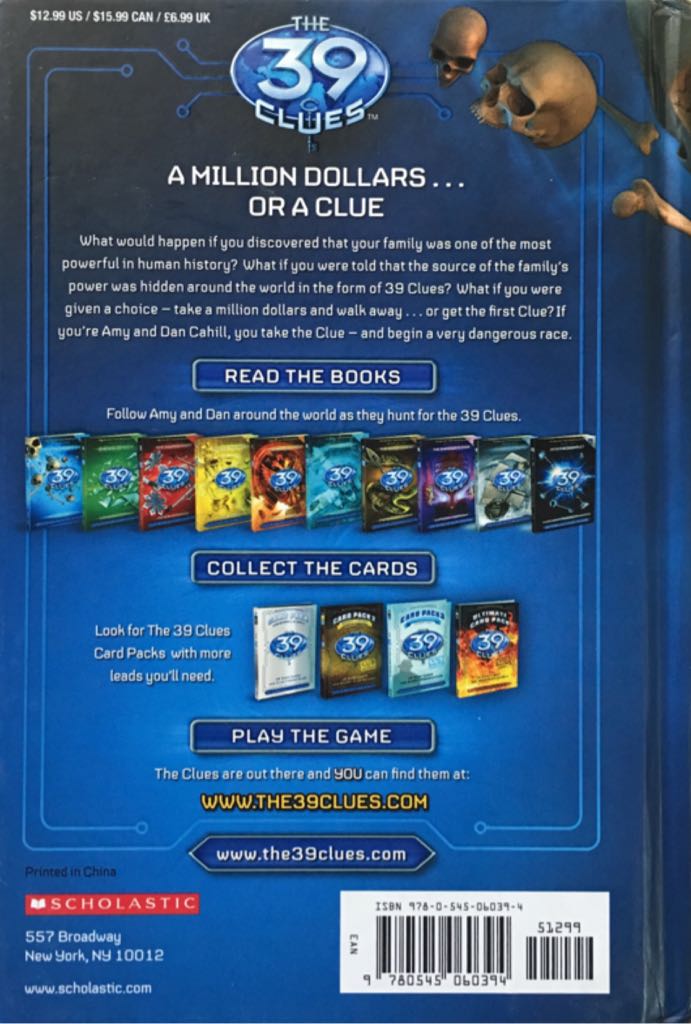 39 Clues #1The Maze Of Bones, The - Rick Riordan (Scholastic - Hardcover) book collectible [Barcode 9780545060394] - Main Image 2