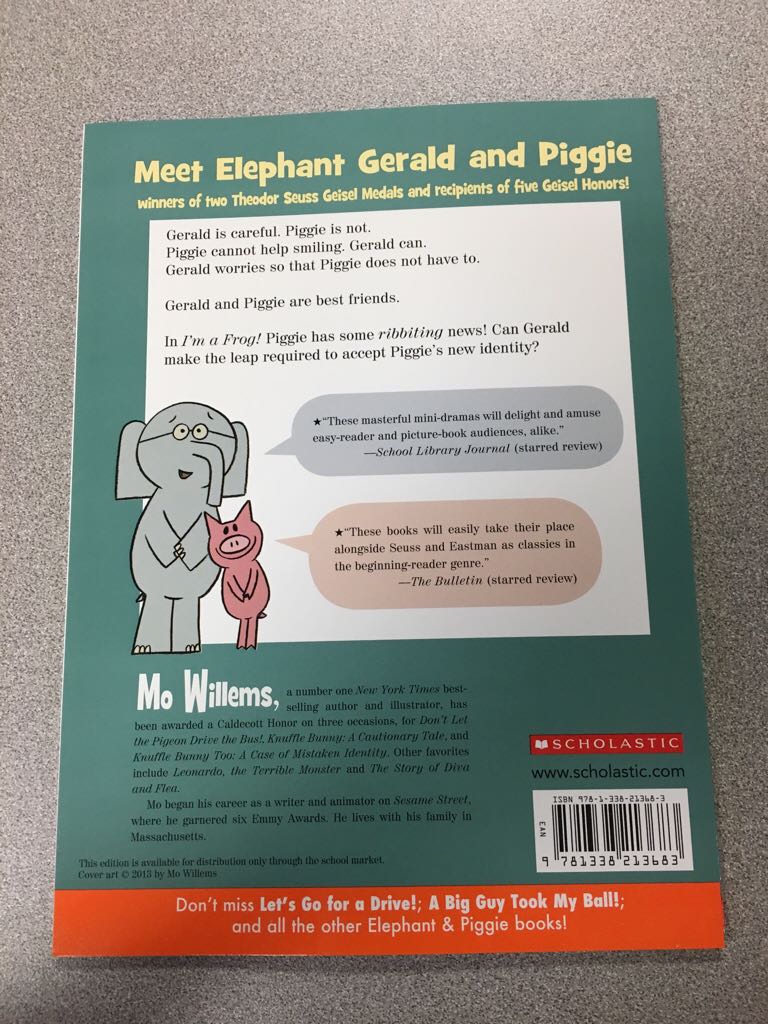 Elephant & Piggie: I’m a Frog! - Mo Willems (Scholastic Inc. - Paperback) book collectible [Barcode 9781338213683] - Main Image 2