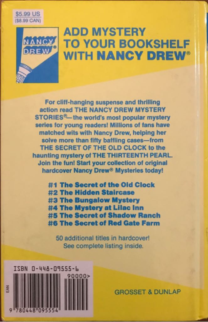 Mystery of Crocodile Island (Nancy Drew Mystery Stories, #55) - Carolyn Keene (Grosset & Dunlap, Inc. - Hardcover) book collectible [Barcode 9780448095554] - Main Image 2