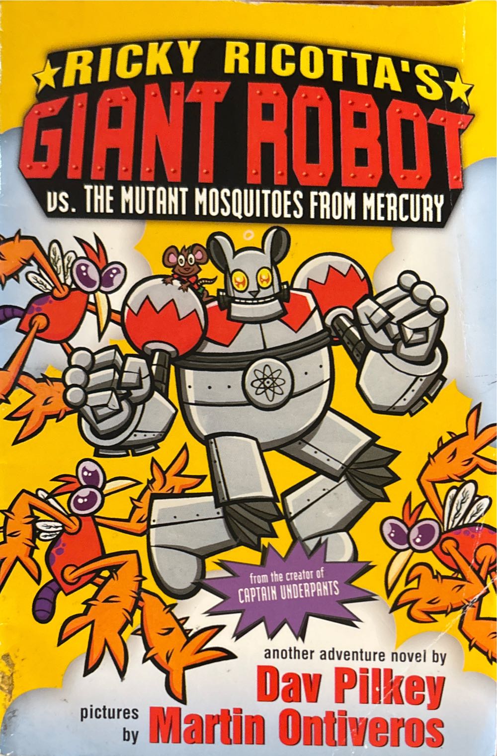 Ricky Ricotta’s Mighty Robot (#2): vs. The Mutant Mosquitoes From Mercury - Dav Pilkey (Scholastic Paperbacks - Paperback) book collectible [Barcode 9780590307222] - Main Image 1