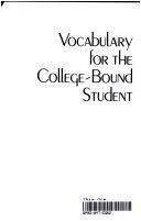 Vocabulary for the College-Bound Student