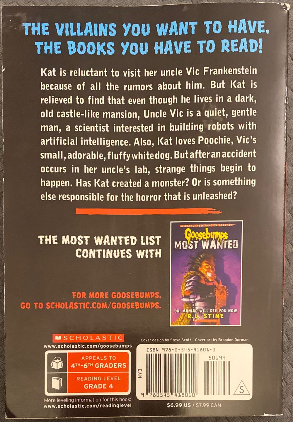 Frankenstein’s Dog - R. L. Stine (Scholastic Inc. - Paperback) book collectible [Barcode 9780545418010] - Main Image 2