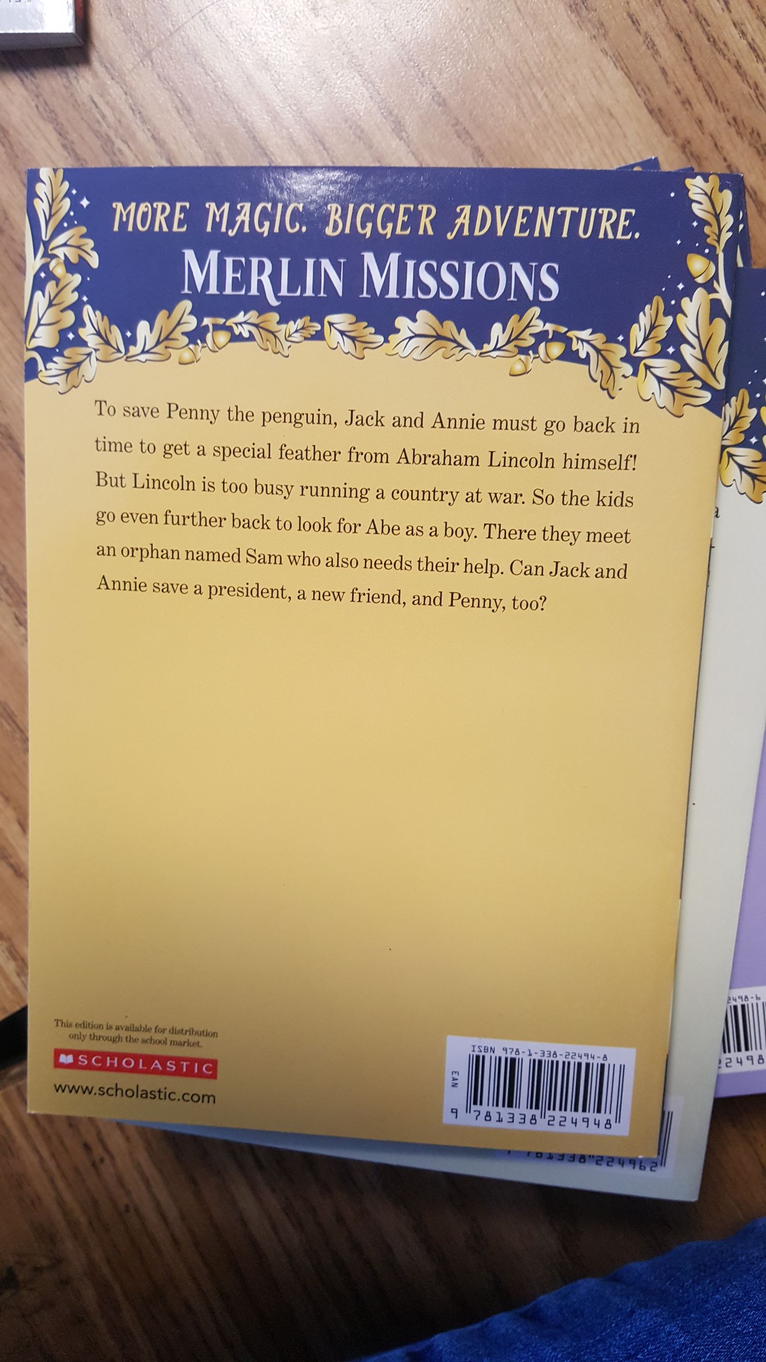 Abe Lincoln At Last! - Mary Pope Osborne (Scholastic - Paperback) book collectible [Barcode 9781338224948] - Main Image 2