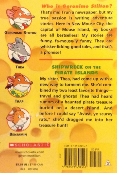 Geronimo Stilton #18: Shipwreck On The Pirate Islands - Geronimo Stilton (Scholastic Inc. - Paperback) book collectible [Barcode 9780439691413] - Main Image 2