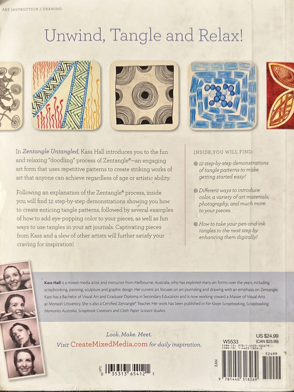 Zentangle Untangled - Kass Hall (North Light Books) book collectible [Barcode 9781440318269] - Main Image 2