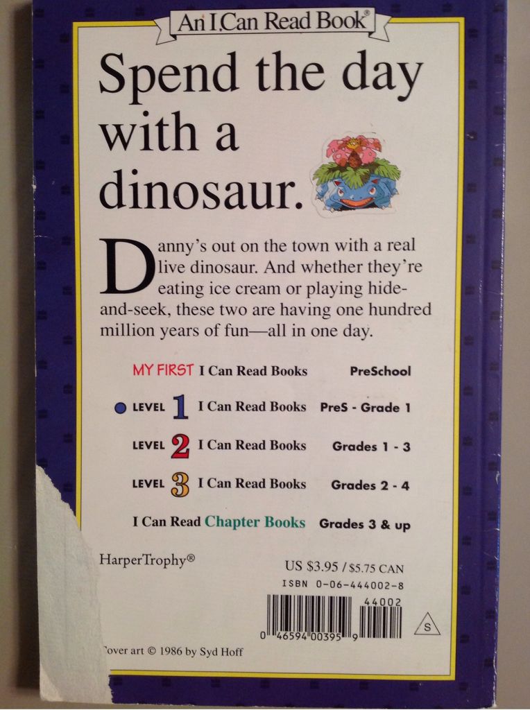 Dinosaurs, Danny And The Dinosaur - Syd Hoff (HarperTrophy - Paperback) book collectible [Barcode 9780064440028] - Main Image 2