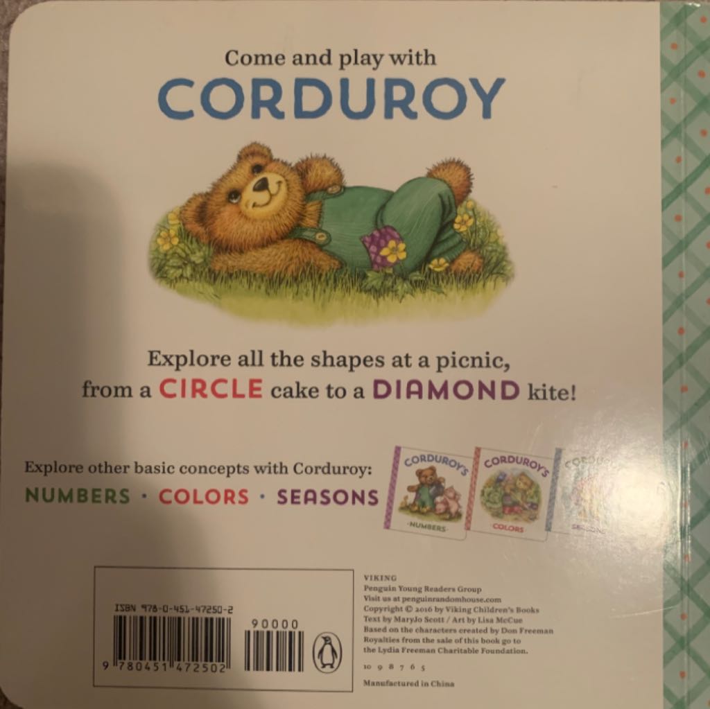 Corduroy’s Shapes - Don Freeman (Viking Books for Young Readers - Hardcover) book collectible [Barcode 9780451472502] - Main Image 2