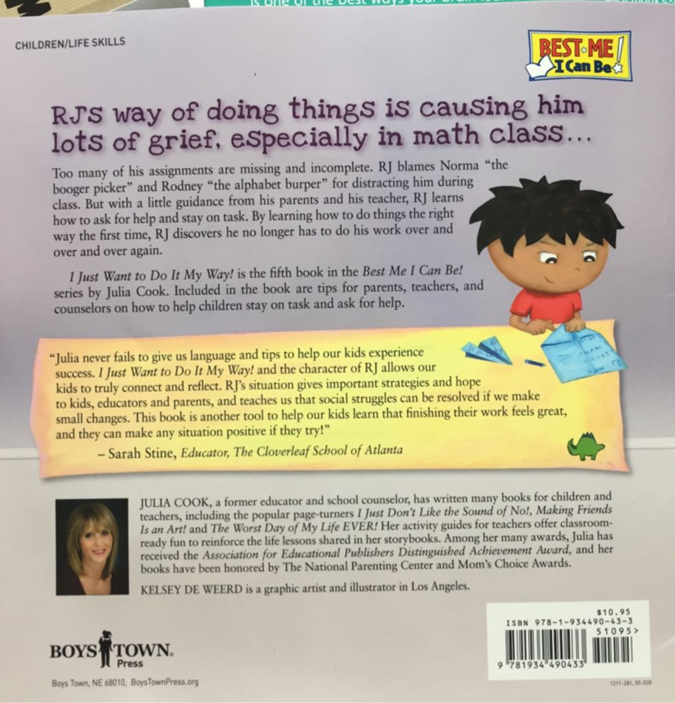 I Just Want to Do It My Way! - Kelsey De Weerd (Boys Town Press - Paperback) book collectible [Barcode 9781934490433] - Main Image 2