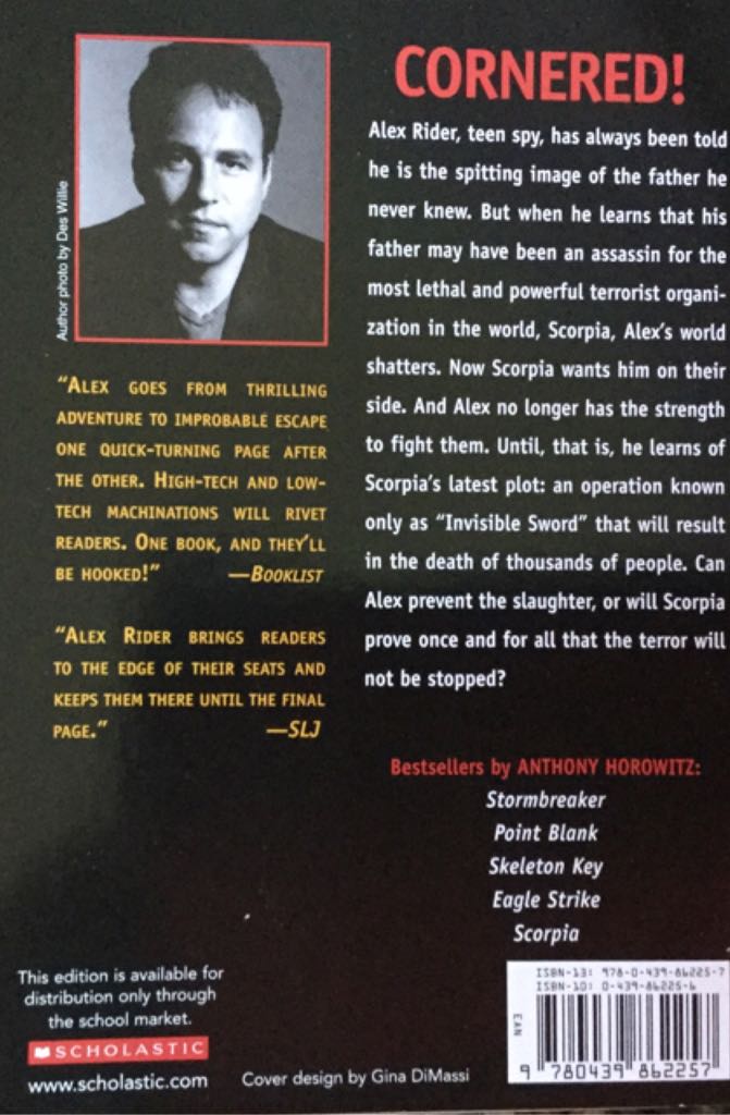 Alex Rider #5: Scorpia - Anthony Horowitz (Scholastic Inc. - Paperback) book collectible [Barcode 9780439862257] - Main Image 2
